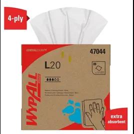 WypAll® L20 Wipe 9.1X16.8 IN 4PLY Paper White Pop-Up Box 88 Count/Pack 10 Packs/Case 880 Count/Case