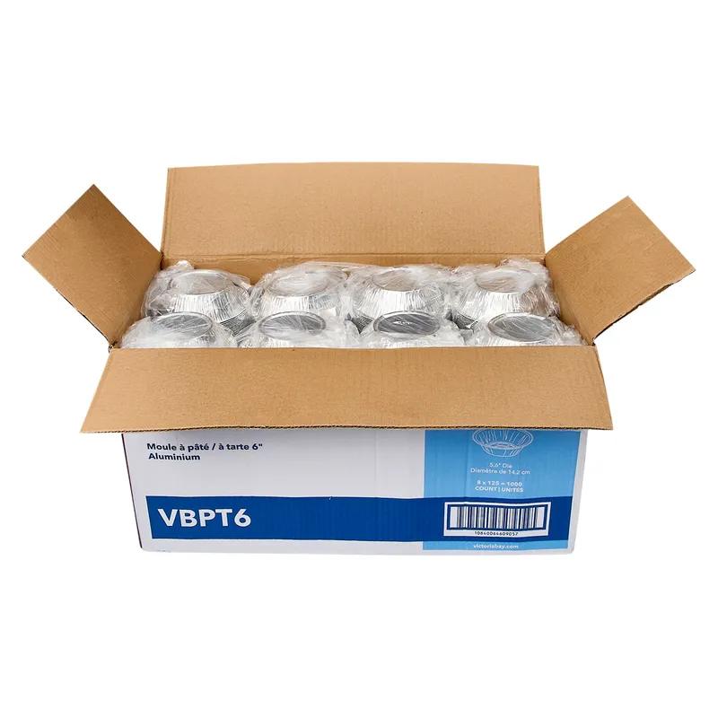 Victoria Bay Pot Pie Pie Pan Quiche & Tart Pan 12 OZ 6 IN Aluminum Silver 1000/Case