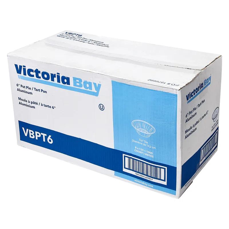 Victoria Bay Pot Pie Pie Pan Quiche & Tart Pan 12 OZ 6 IN Aluminum Silver 1000/Case