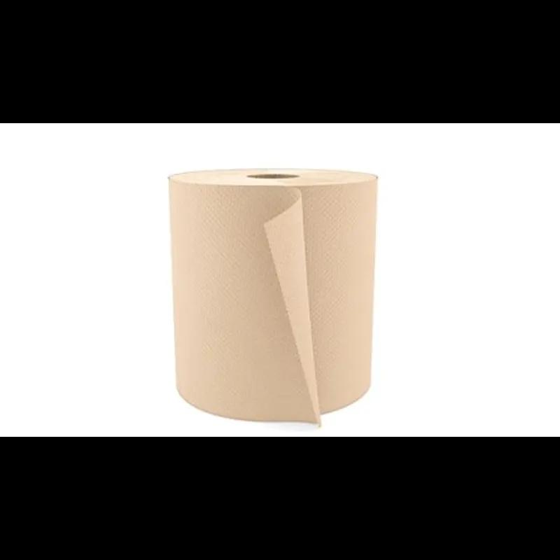 Roll Paper Towel Small (SM) Kraft 8IN Roll 12 Rolls/Case