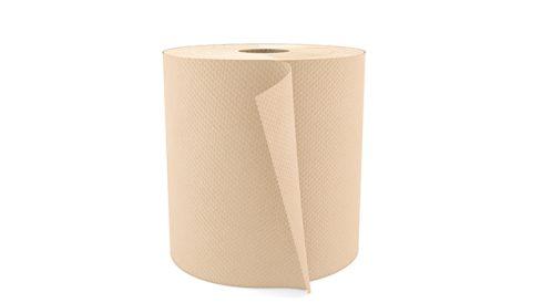 Roll Paper Towel Small (SM) Kraft 8IN Roll 12 Rolls/Case