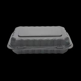 Terrasmart Take-Out Container Hinged Black Rectangle 150/Case