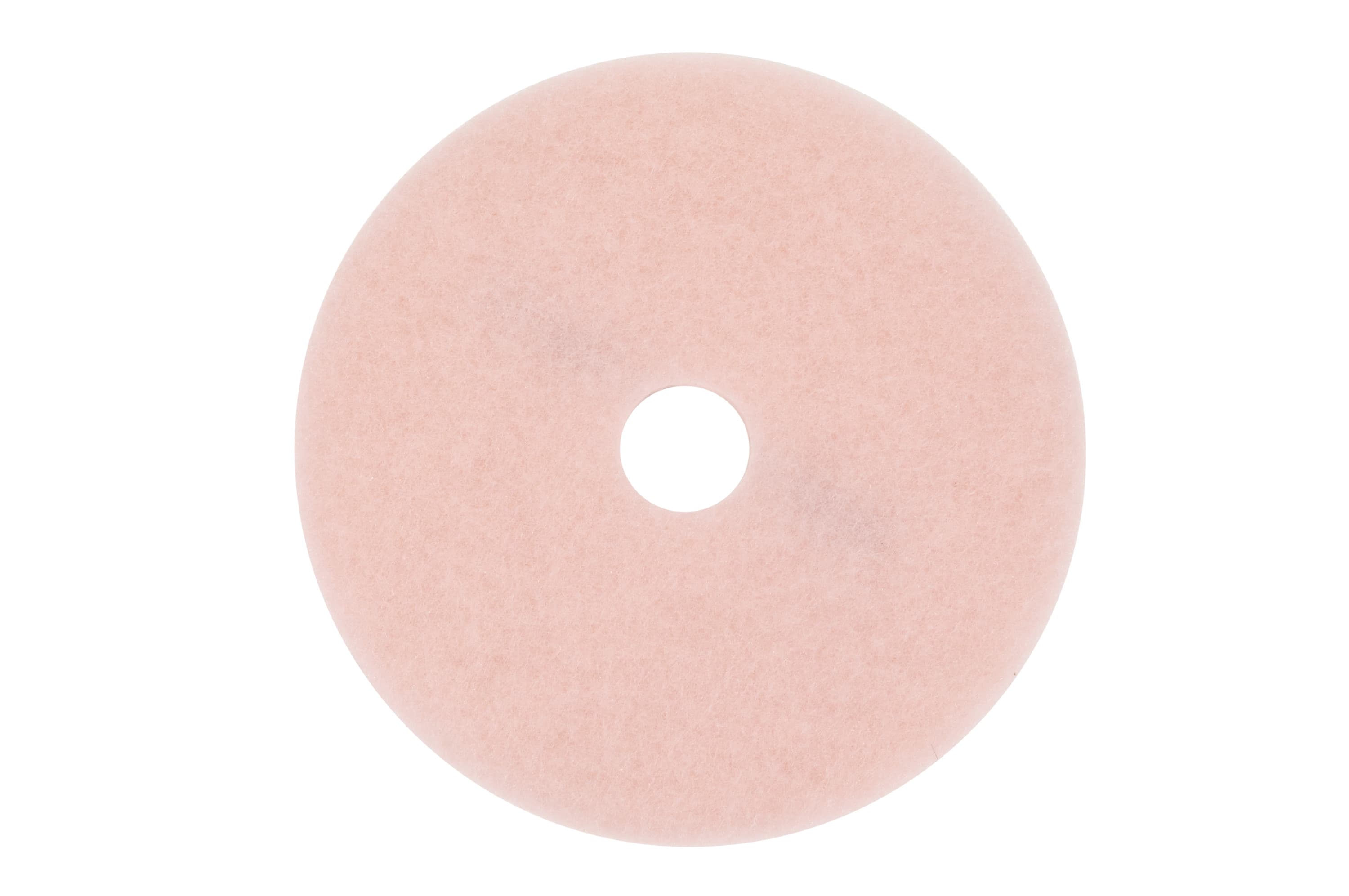 3M™ Eraser™ 3600 Burnishing Pad 27X1 IN Pink Non-Woven Polyester Fiber 1500-3000 RPM Center Hole 5/Case
