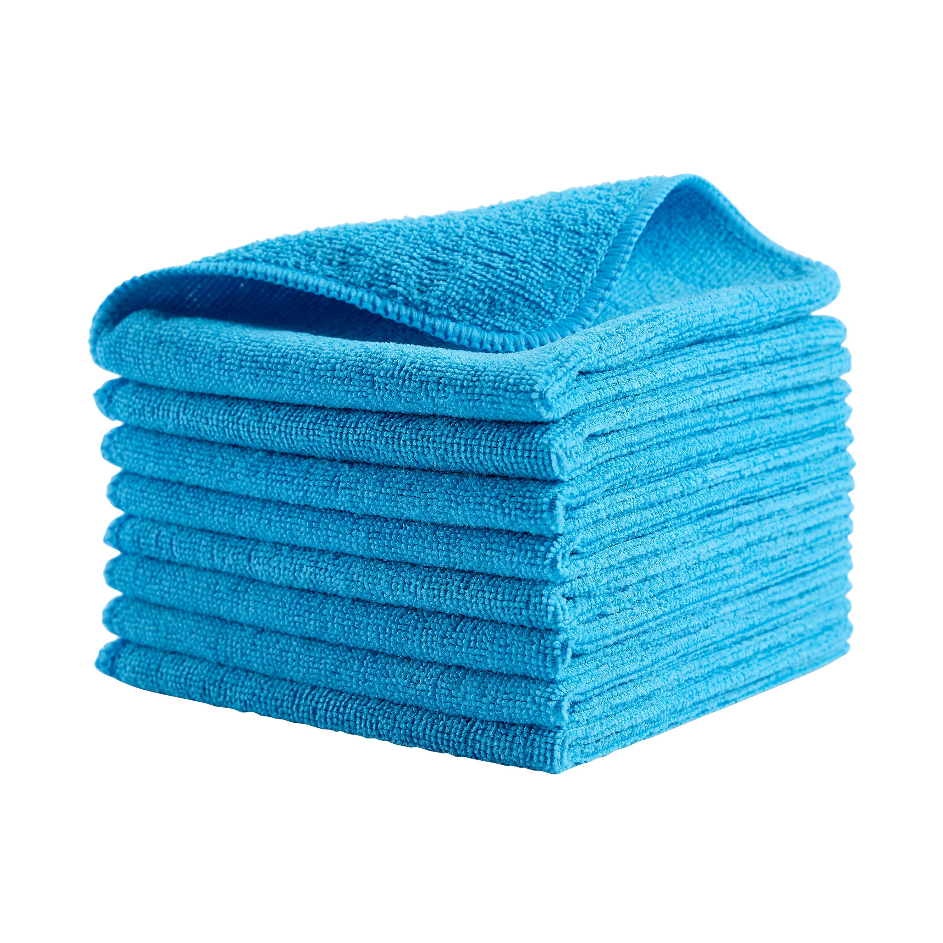 Cleaning Cloth 16X16 IN Light Duty Microfiber Blue Economy 24 Count/Pack 12 Packs/Case 288 Count/Case