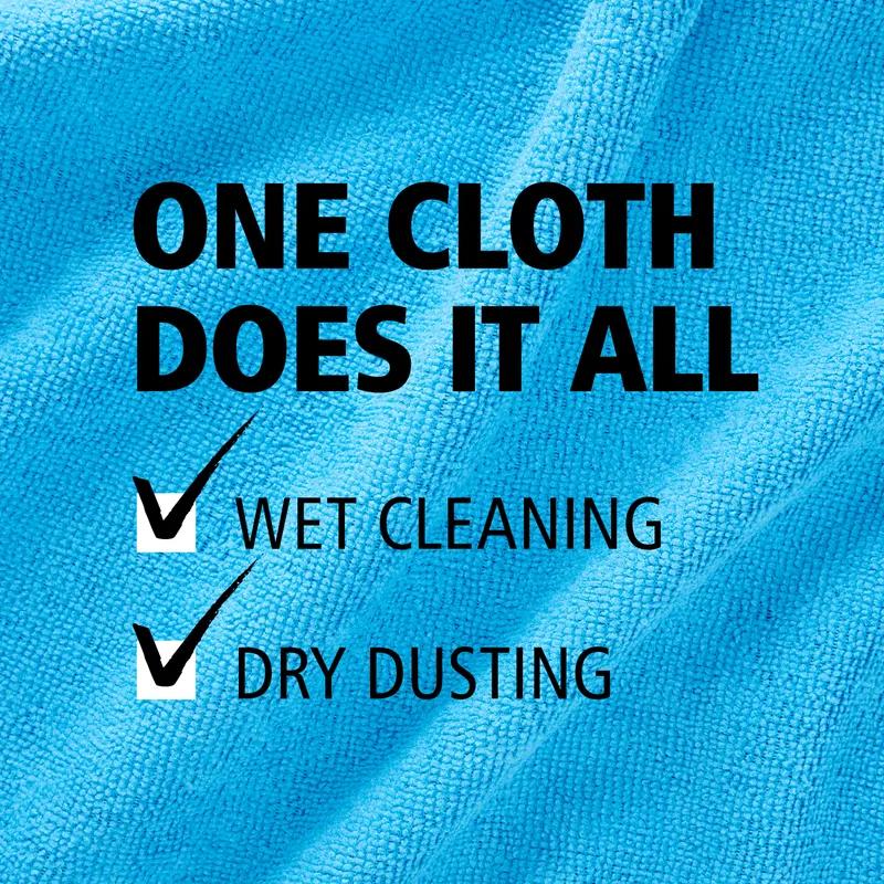 Cleaning Cloth 16X16 IN Light Duty Microfiber Blue Economy 24 Count/Pack 12 Packs/Case 288 Count/Case