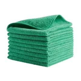 Cleaning Cloth 12X12 IN Light Duty Microfiber Green Economy 24/Pack
