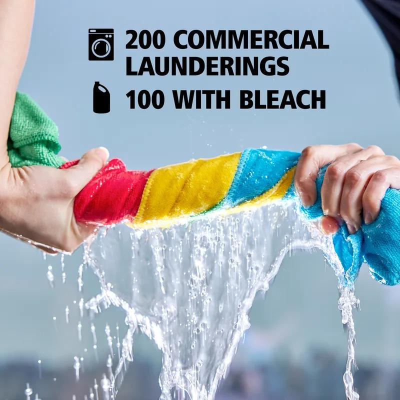 Cleaning Cloth 12X12 IN Light Duty Microfiber Green Economy 24/Pack