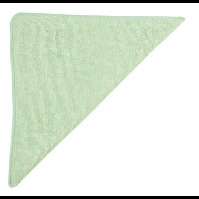 Cleaning Cloth 12X12 IN Light Duty Microfiber Green Economy 24/Pack