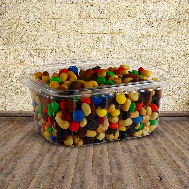 Deli Container Hinged 24 OZ Plastic White Tamper-Evident 200/Case