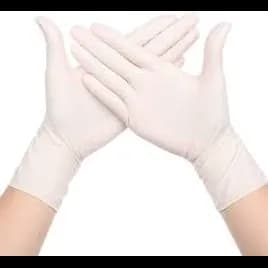 Non-Medical Gloves Medium (MED) White Nitrile Powder-Free 100/Box