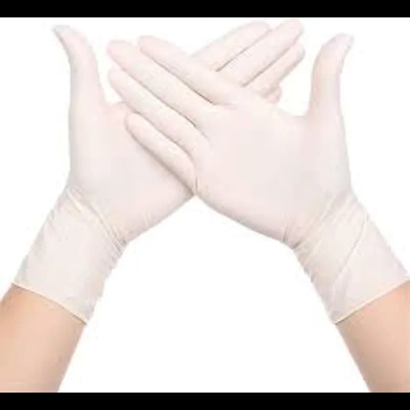 Non-Medical Gloves Medium (MED) White Nitrile Powder-Free 100/Box