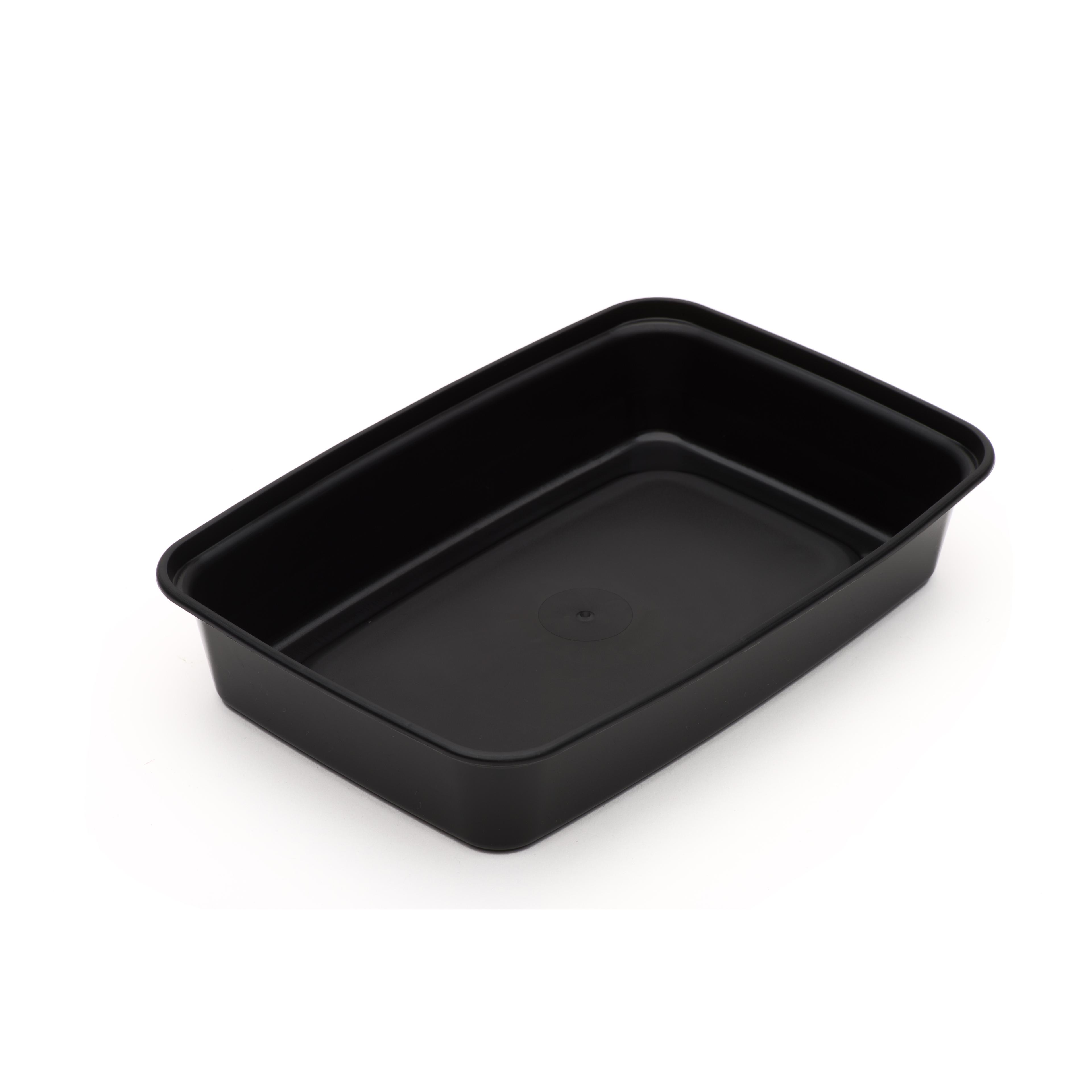 Take-Out Container Base 8.2X5.5X1.55 IN Plastic Black Rectangle 300/Case