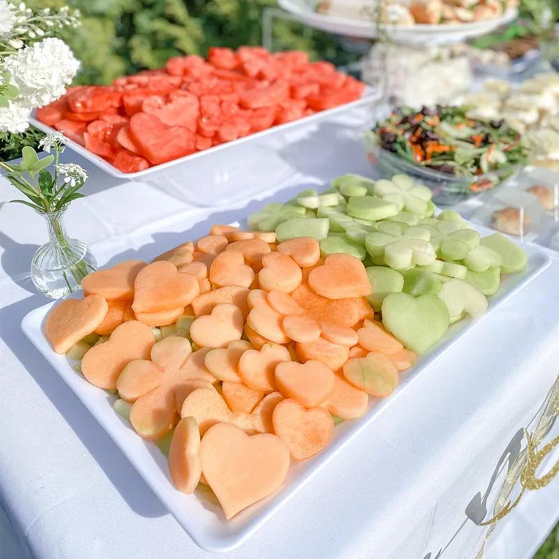 Take-Out Tray 10X14 IN PP White Rectangle 25/Case