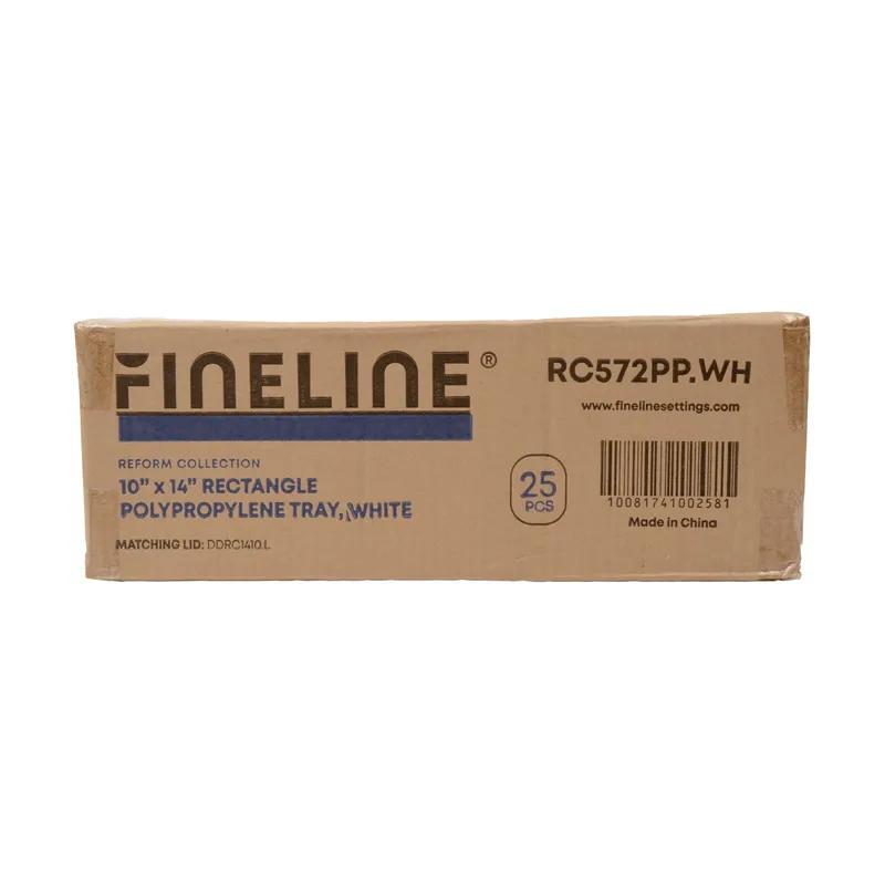 Take-Out Tray 10X14 IN PP White Rectangle 25/Case