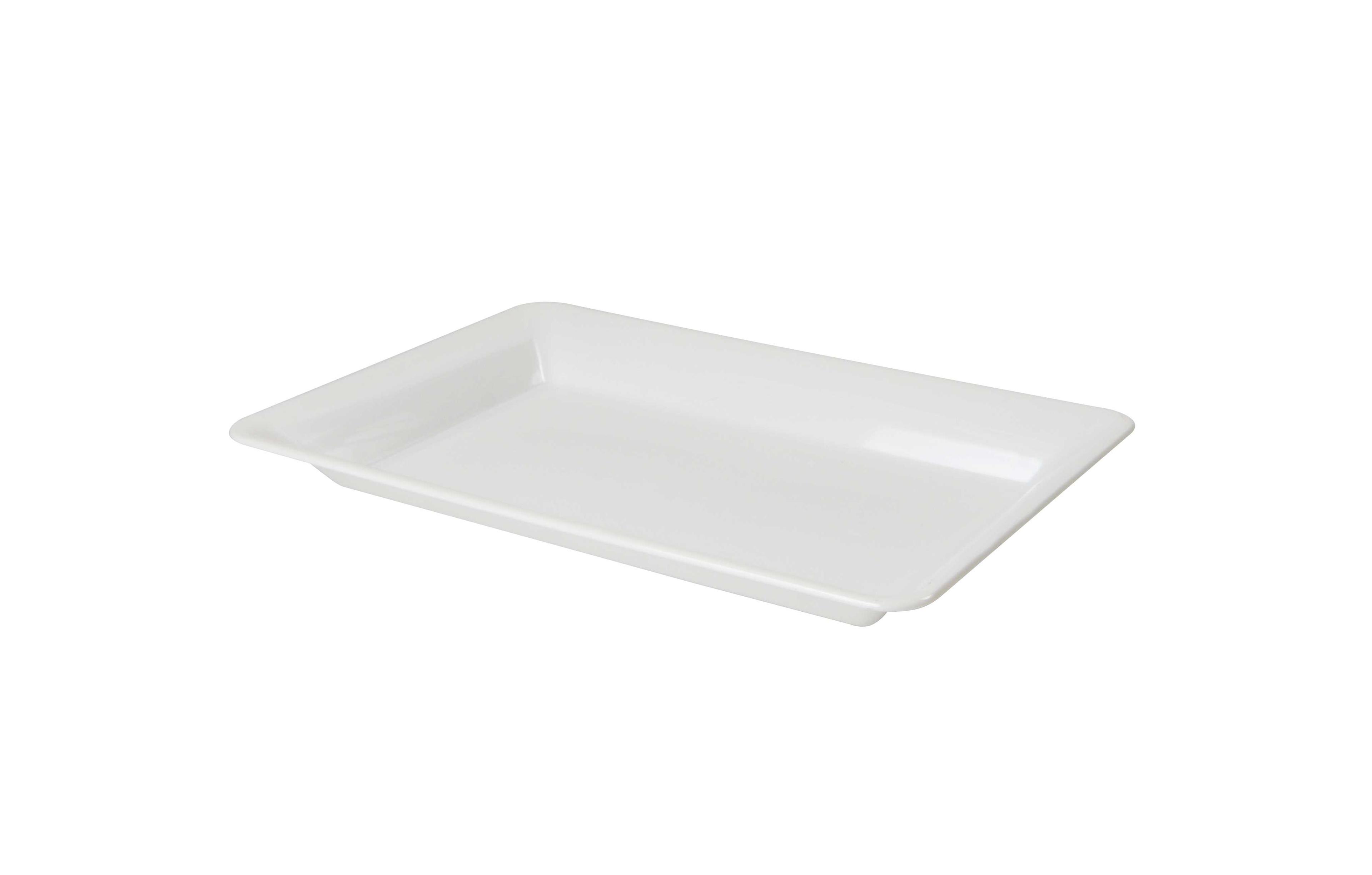 ReForm Serving Tray Base 12X18 IN PP White Rectangle 20/Case
