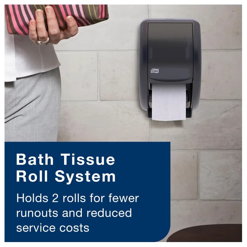 Tork Toilet Paper & Tissue Roll T24 3.75X3.94 IN 625 FT 1PLY White High Capacity Refill Advanced 2000 Sheets/Roll