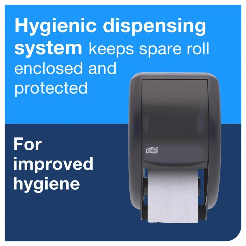 Tork Toilet Paper & Tissue Roll T24 3.75X3.94 IN 625 FT 1PLY White High Capacity Refill Advanced 2000 Sheets/Roll