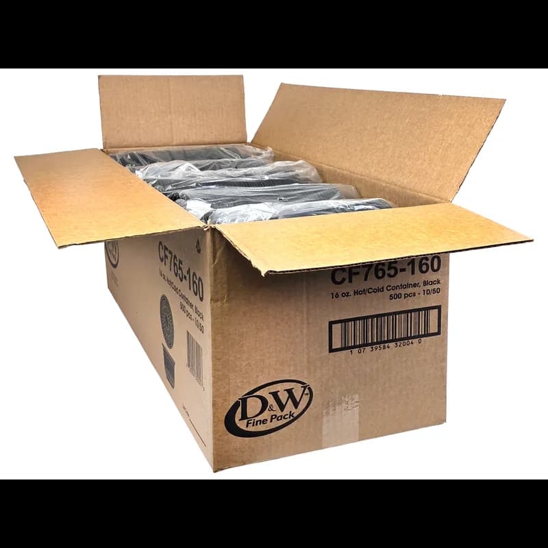 Bowl 16 OZ PS Black Round 500/Case