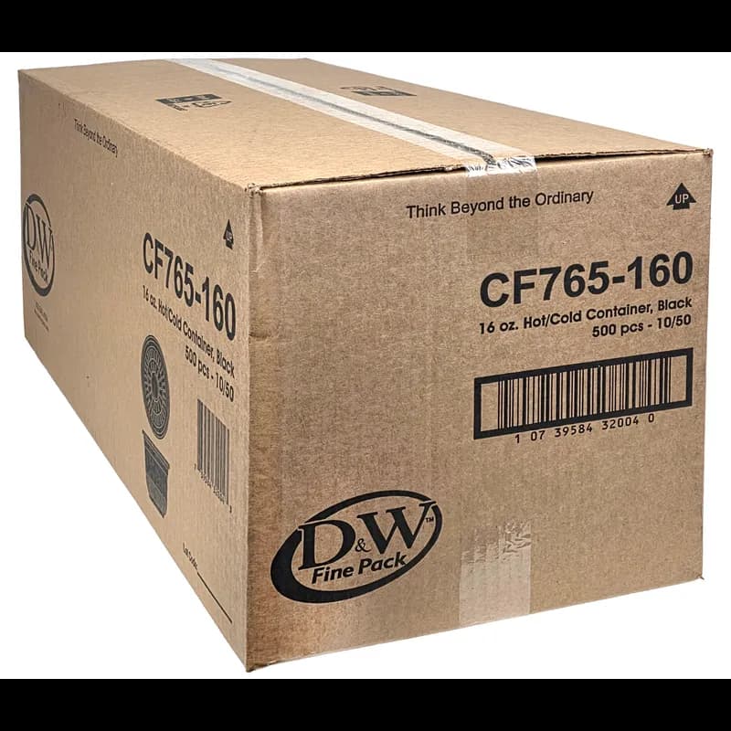 Bowl 16 OZ PS Black Round 500/Case