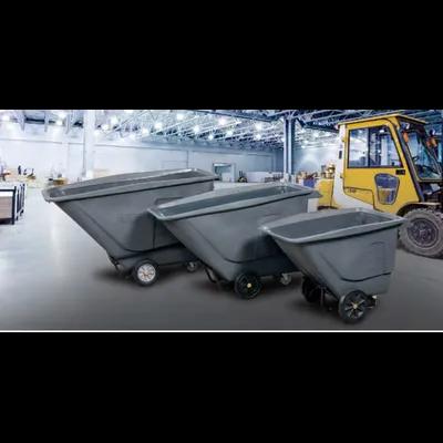 Utility Tilt Truck 1.5 Cubic Yard Gray Plastic Heavy Duty 2000 lb Load Rating With Handle No Lid 1/Each