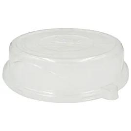Lid Dome 9X1.5 IN 1 Compartment RPET Clear Round For Plate Unhinged 300/Case