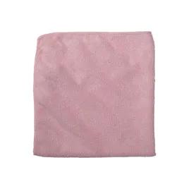 Cleaning Cloth 16X16 IN Light Duty Microfiber Pink Economy 24/Pack
