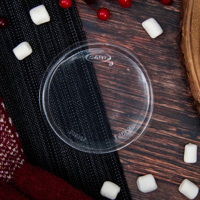 Dart® Lid 3.6X0.3 IN 1 Compartment OPS Clear For 12 OZ Container Unhinged Not Vented 100 Count/Pack 10 Packs/Case