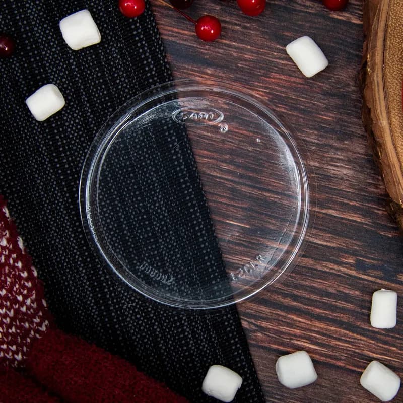 Dart® Lid 3.6X0.3 IN 1 Compartment OPS Clear For 12 OZ Container Unhinged Not Vented 100 Count/Pack 10 Packs/Case