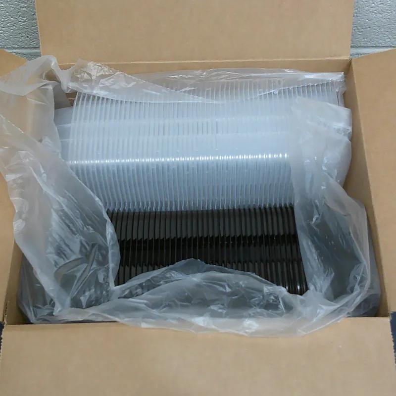 Crisp Food Technologies® Take-Out Container Hinged 9.55X6.65X3.68 IN PP Black Clear Rectangle 110/Case