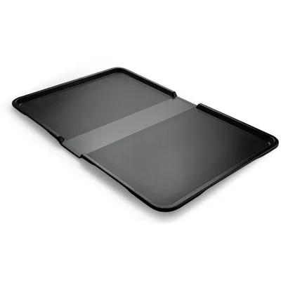 Dinex® Thermal Aire III™ Cafeteria Tray 21X13 IN Fiberglass Black Antibacterial Flat 24/Case