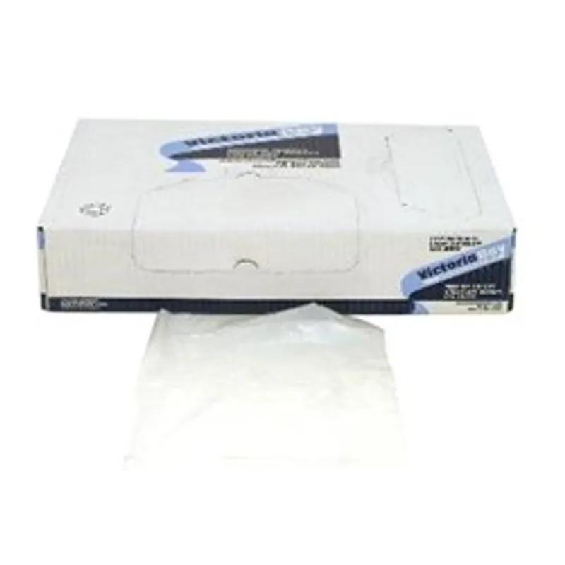 Victoria Bay Can Liner 17X18 IN Clear HDPE 6MIC Flat Pack 50 Count/Pack 40 Packs/Case 2000 Count/Case