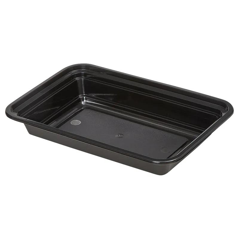 Victoria Bay Take-Out Container Base & Lid Combo 16 OZ PP Black Clear Rectangle Shallow Microwave Safe 150/Case