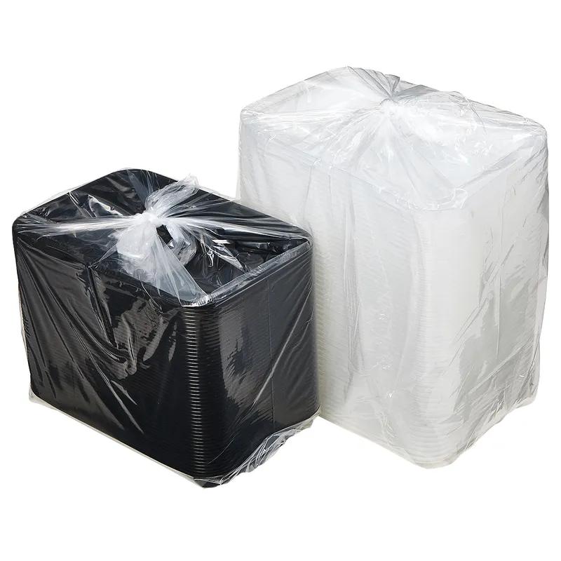 Victoria Bay Take-Out Container Base & Lid Combo 16 OZ PP Black Clear Rectangle Shallow Microwave Safe 150/Case