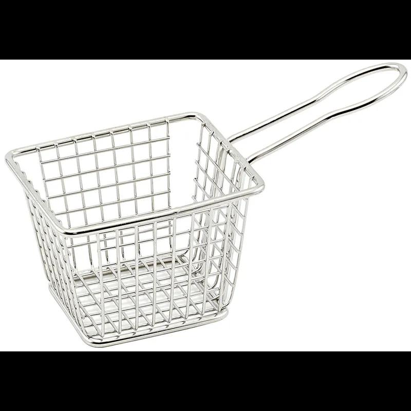Fry Basket Mini 4X3X3 IN Rectangle 18/8 Stainless Steel 1/Each
