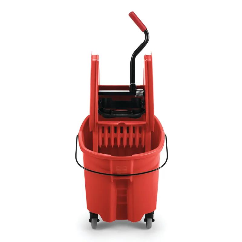Mop Bucket & Wringer 20.31X16.44X21.63 IN 35 QT Plastic Red Down Press Combo 1/Each