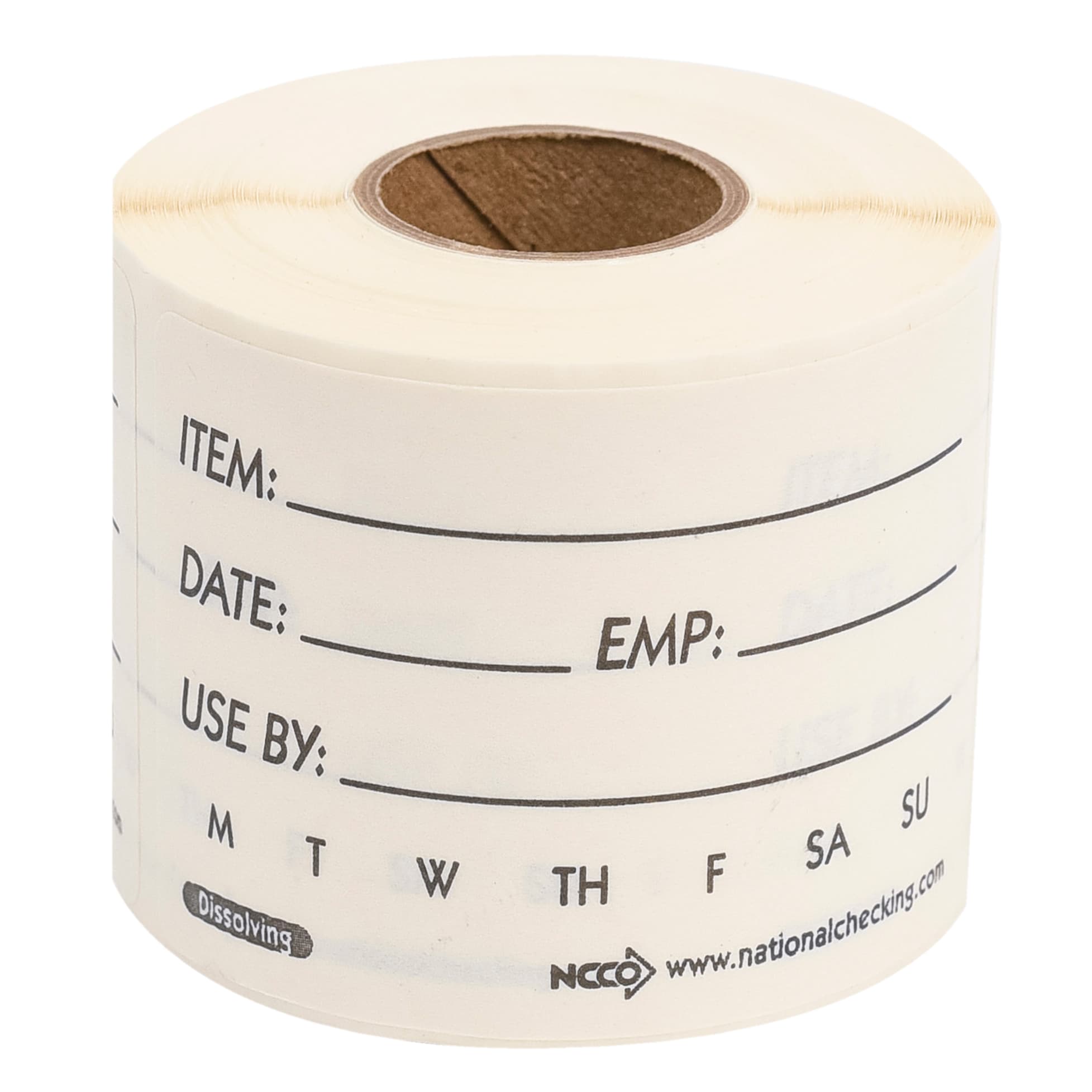 Item Date Use By Food Rotation Label 2X3 IN White Rectangle Dissolvable 250/Roll