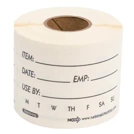 Item Date Use By Food Rotation Label 2X3 IN White Rectangle Dissolvable 250/Roll