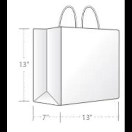 Victoria Bay Shopper Bag 13X7X13 IN Paper White Gusset 250/Case