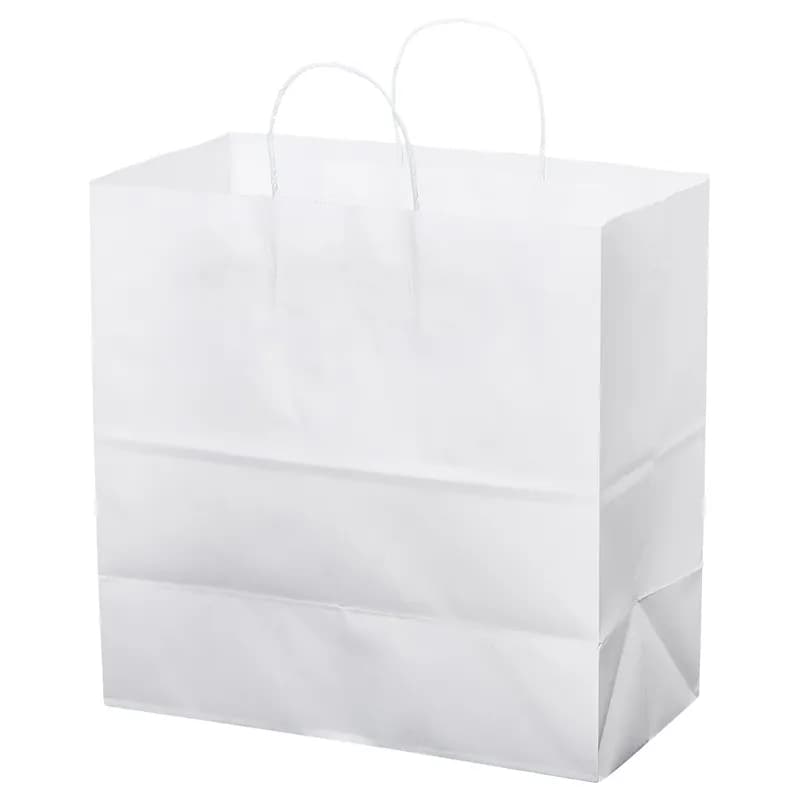 Victoria Bay Shopper Bag 13X7X13 IN Paper White Gusset 250/Case