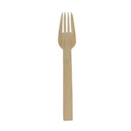 Fork 6.69 IN Bamboo Natural Lightweight Unwrapped 50 Count/Pack 10 Packs/Case 500 Count/Case