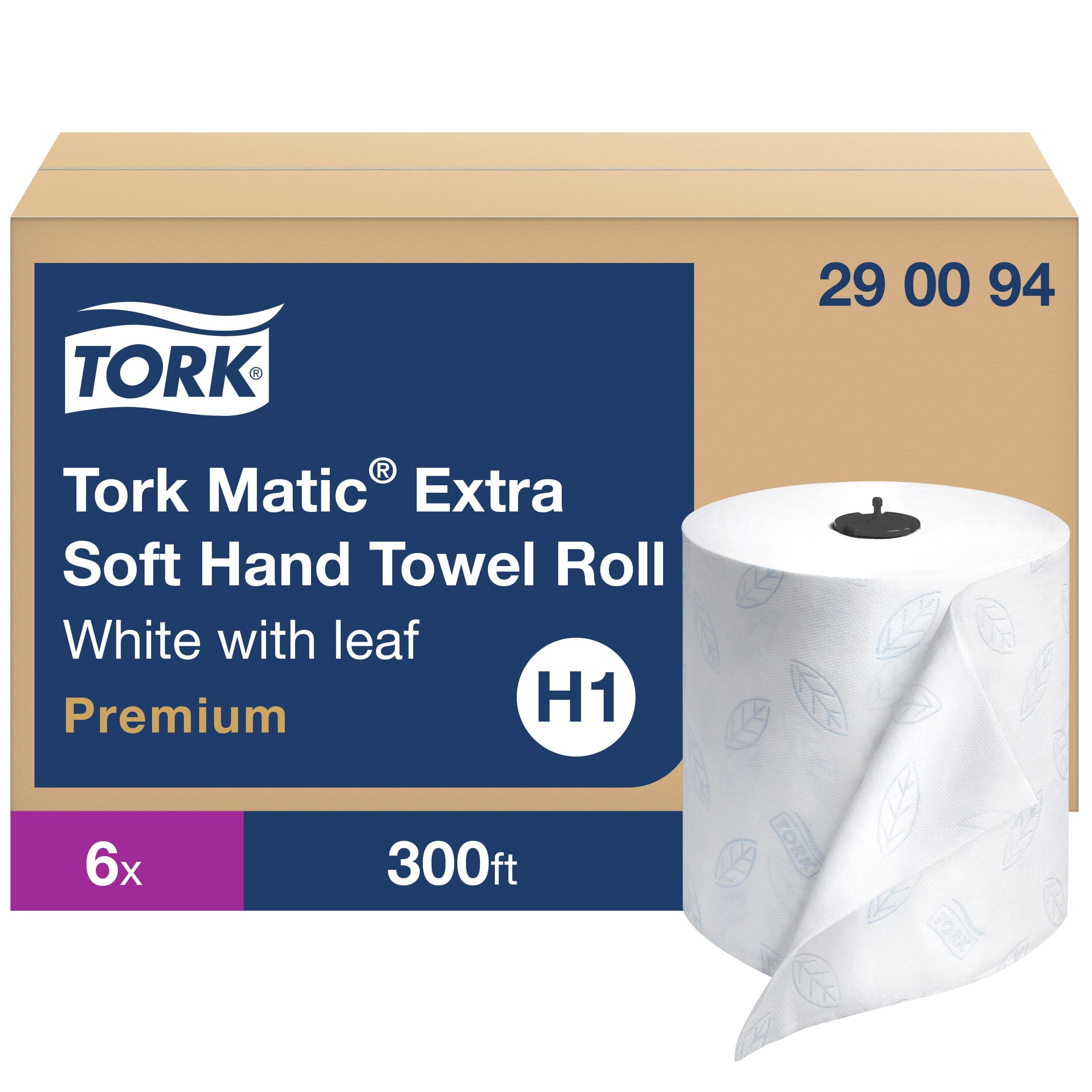 Tork Matic® Roll Paper Towel H1 7.7IN X300FT 2PLY White Embossed Refill 1 Count/Pack 6 Packs/Case 6 Count/Case