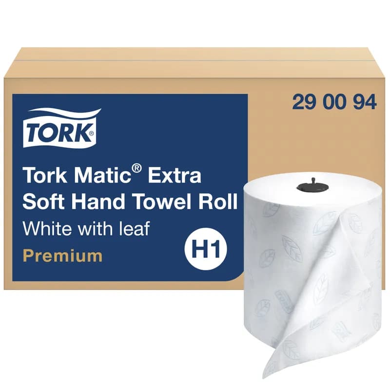 Tork Matic® Roll Paper Towel H1 7.7IN X300FT 2PLY White Embossed Refill 1 Count/Pack 6 Packs/Case 6 Count/Case
