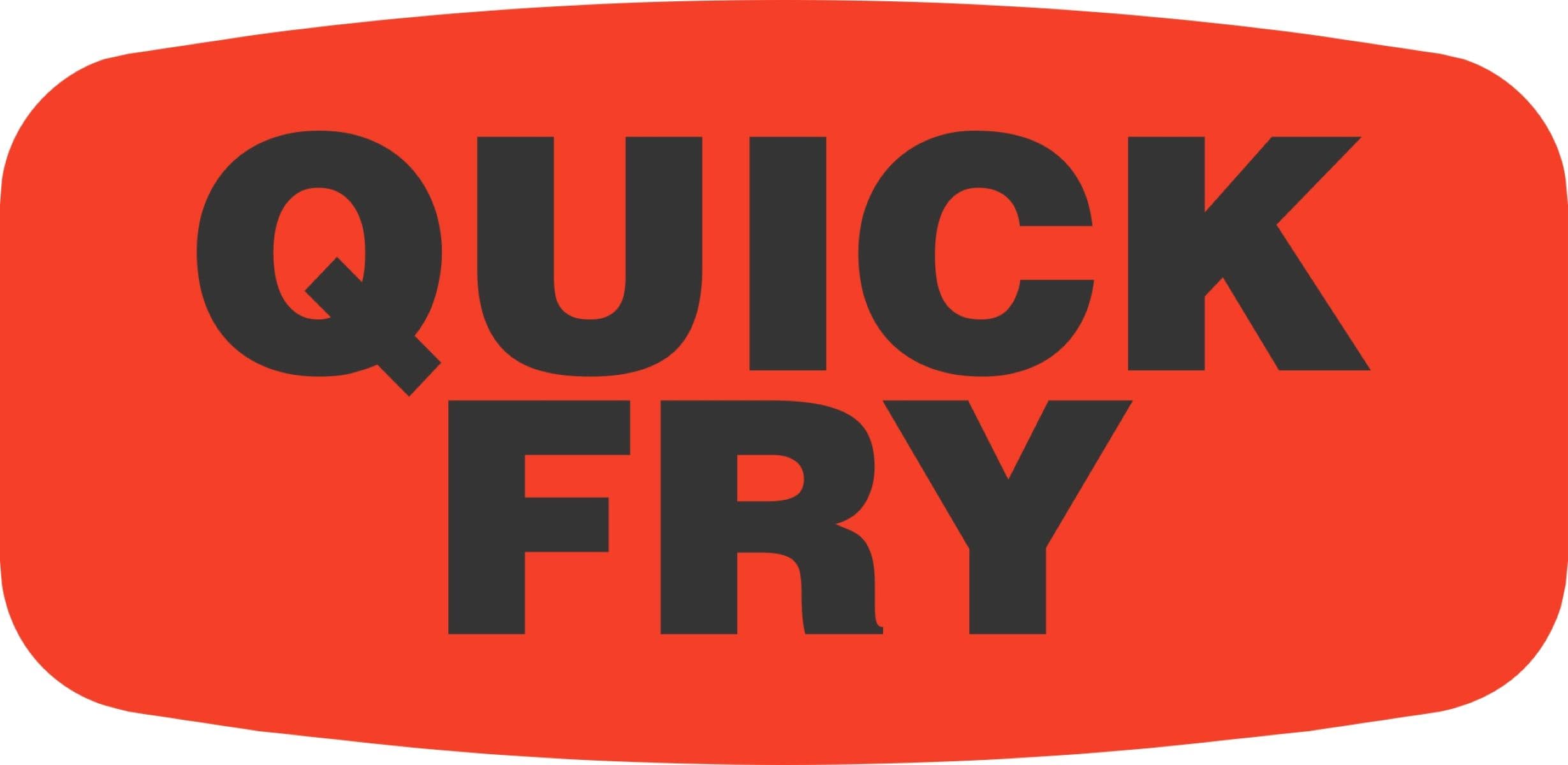 Quick Fry Label 0.625X1.25 IN Oval 1000/Roll