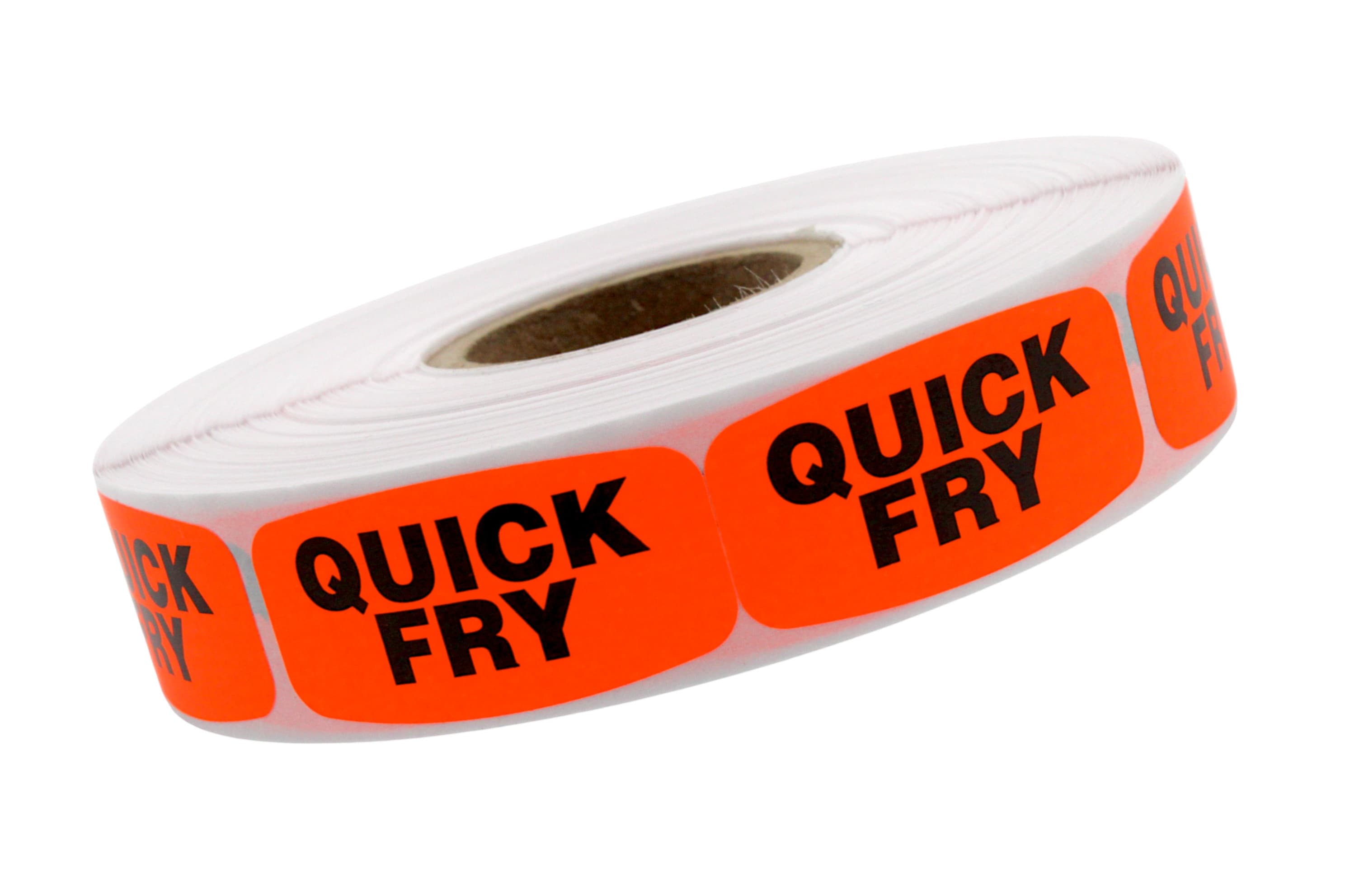 Quick Fry Label 0.625X1.25 IN Oval 1000/Roll