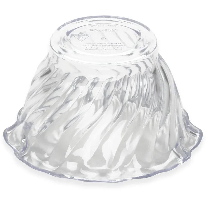 Bowl 5 OZ SAN Clear Swirl Design Petal & Tulip 96/Case
