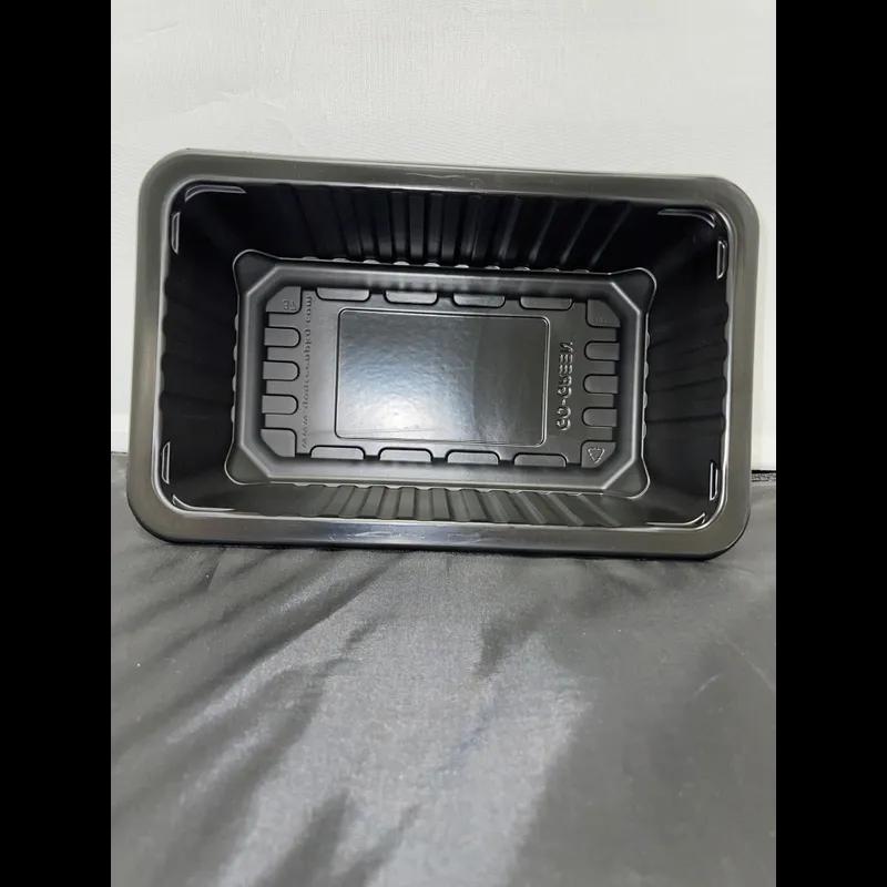 Meat Tray 10.69X6.72X3.75 IN 1 Compartment PP Black Rectangle Barrier 2576/Pallet