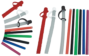 For 25OZ Half Yarder Straw Plastic Black 500/Case