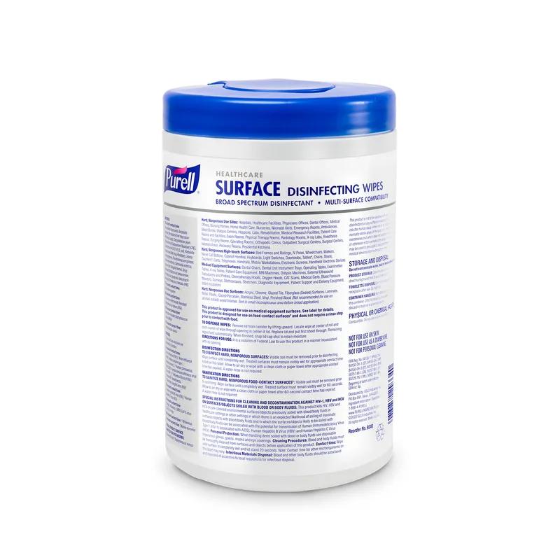 Purell® Sanitizing Wipes 5.15X5.15X8.38 IN Fragrance Free No Rinse Multi-Surface 6/Case