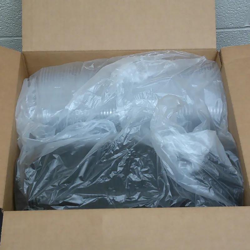 Culinary Classics® Take-Out Container Hinged 9.55X6.49X3.21 IN PP Black Clear Microwave Safe Anti-Fog 120/Case