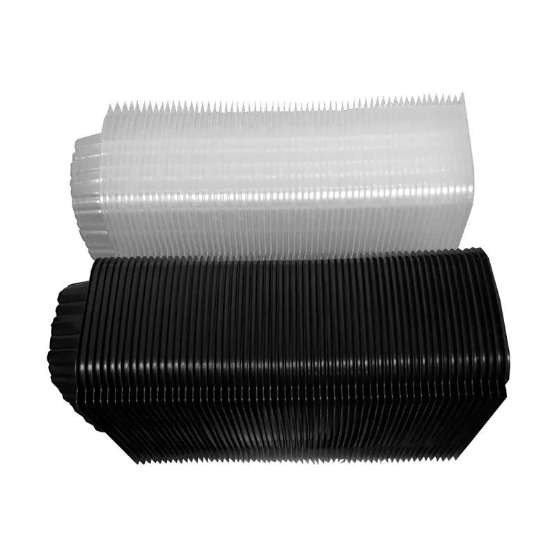 Culinary Classics® Take-Out Container Hinged 9.55X6.49X3.21 IN PP Black Clear Microwave Safe Anti-Fog 120/Case